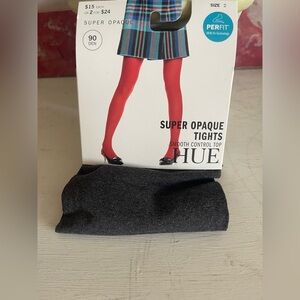 HUE Super Opaque Tights in Graphite Heather